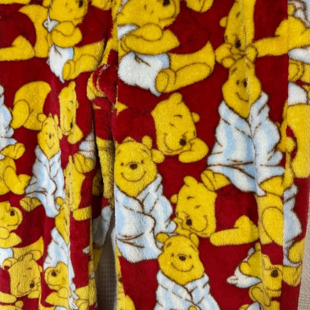 Disney’s Winnie The Pooh Red Lounge Sleepwear Fleece Pants Womens Size‎ S 4-6
